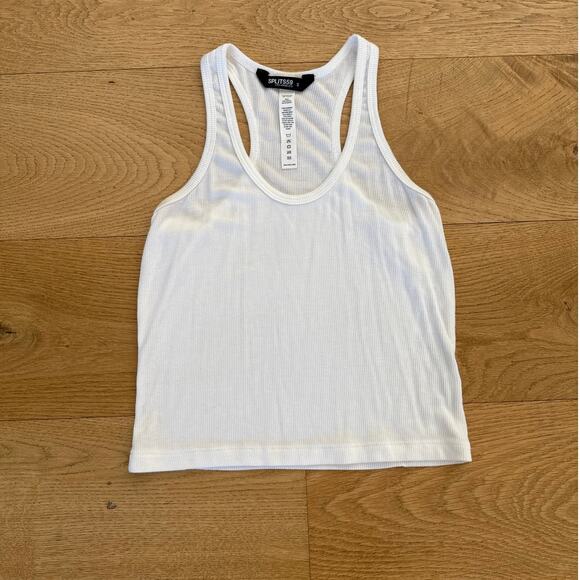 Splits59 - Ashley Rib Sleeveless Tank in White - Picture 1 of 3